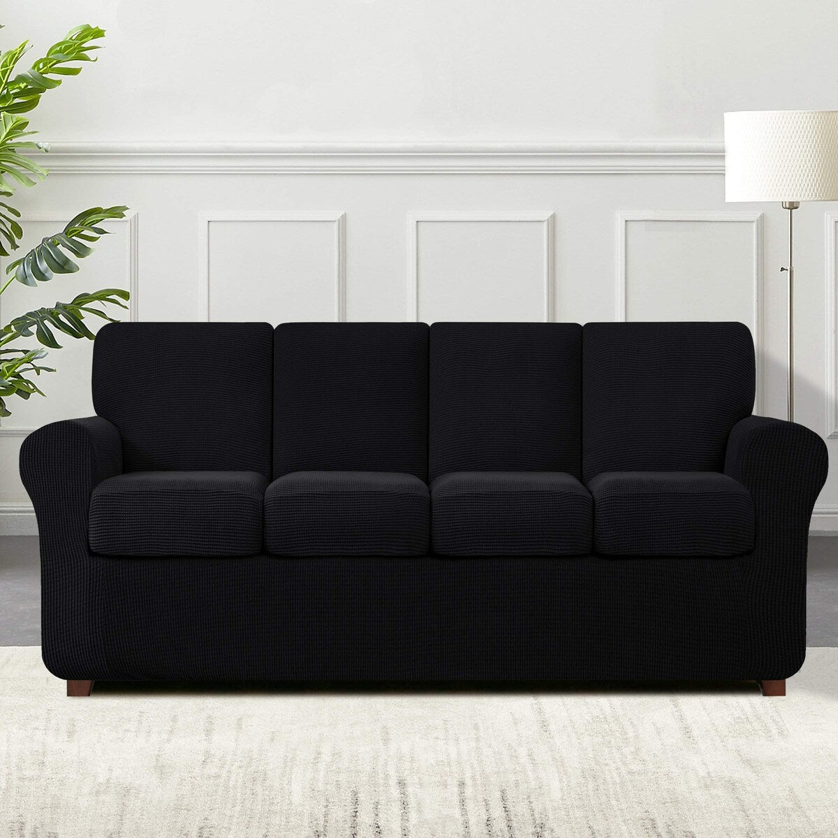 Subrtex 9-Piece Stretch XL Sofa Slipcover Sets with 4 Backrest Cushion Covers and 4 Seat Cushion Covers