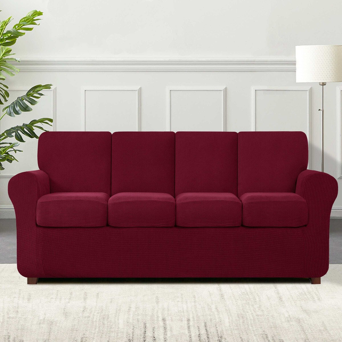 Subrtex 9-Piece Stretch XL Sofa Slipcover Sets with 4 Backrest Cushion Covers and 4 Seat Cushion Covers