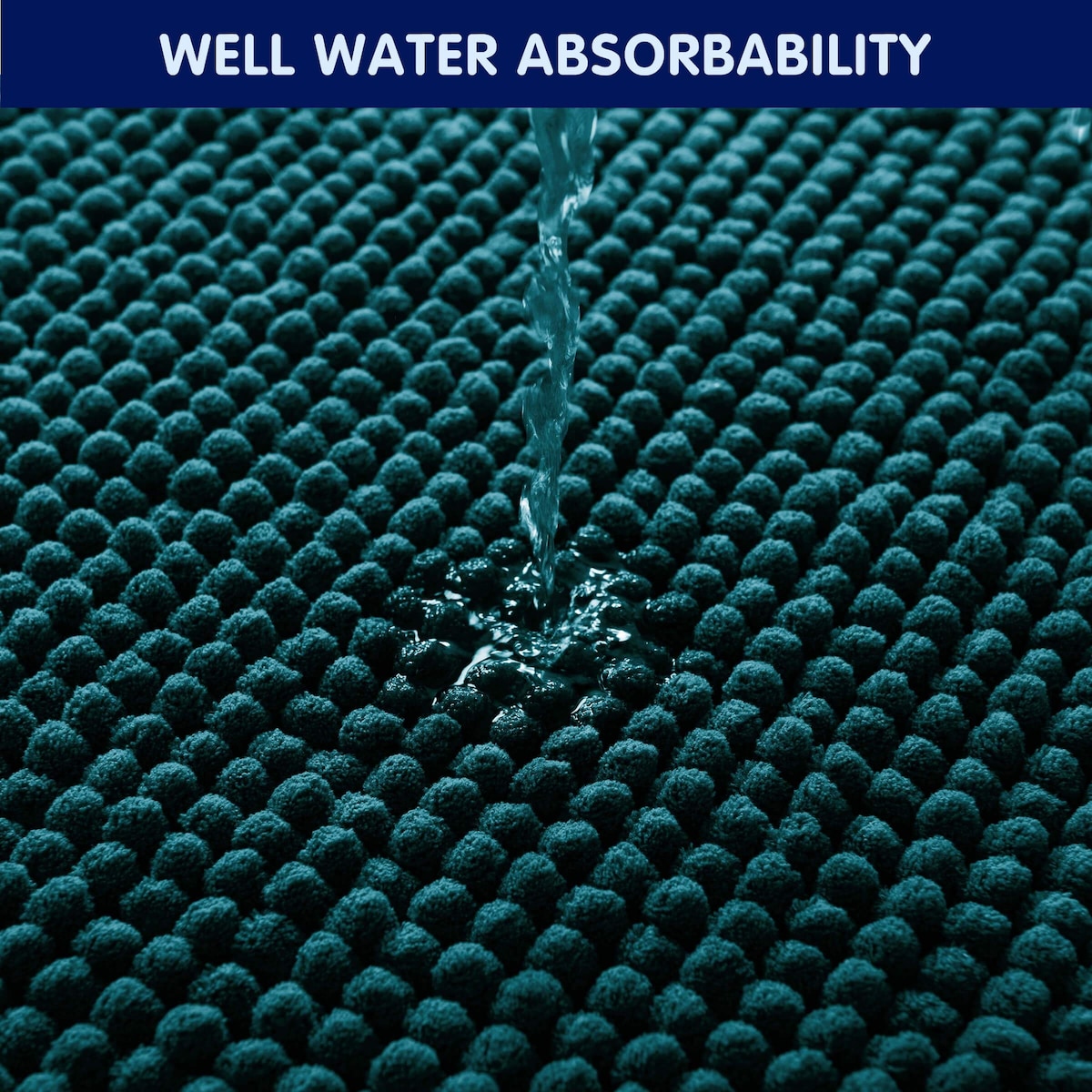 Subrtex Chenille Soft Rugs Super Water Absorbing Shower Mats