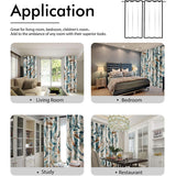 Subrtex Printed 2 Piece Panels Blackout Curtains Colorful Window Drapes