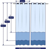 Subrtex Printed 2 Piece Panels Blackout Curtains Colorful Window Drapes