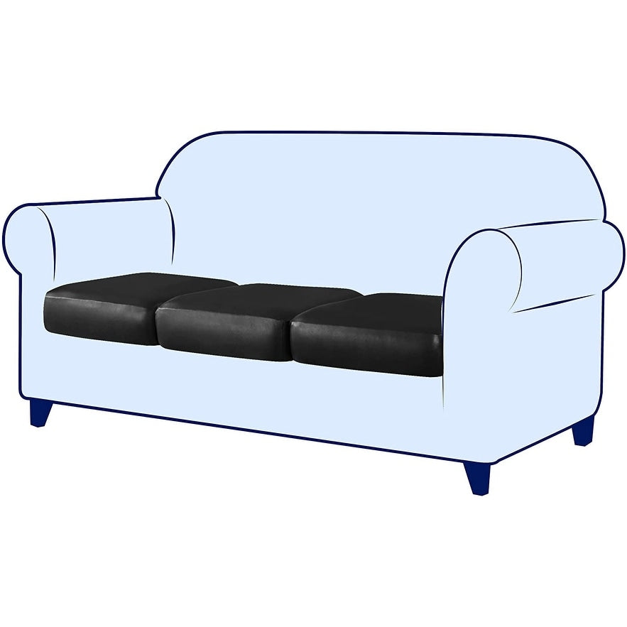 Subrtex Spandex Elastic PU Leather Water-Proof Cushion Slipcovers - 3p