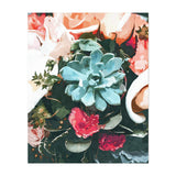 Succulent Floral Painting Boho Botanical Botany Rose Art Print/Poster