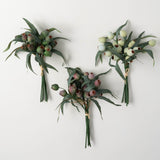 Sullivans 16" Artificial Berry Pod Bush Set of 3
