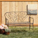 Sullivans 36" x 48" Copper Butterfly Garden Bench, Metal