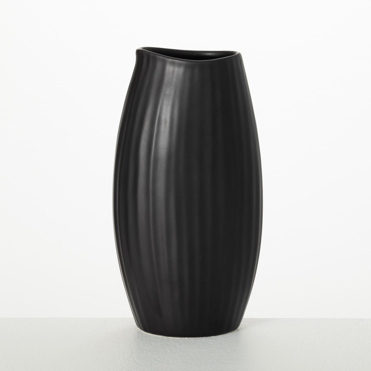 Sullivans 9" Modern Ribbed Vase