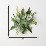 Sullivans Artificial Caladium Eucalyptus Wreath; Green