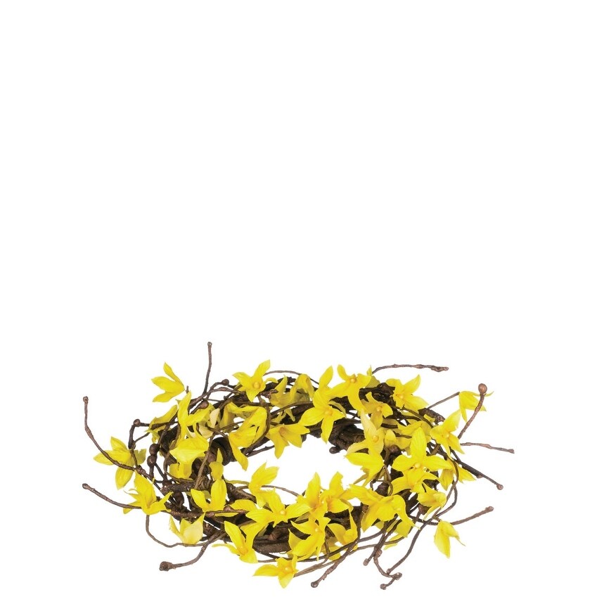 Sullivans Artificial Forsythia Accent Wreath 11"H Brown