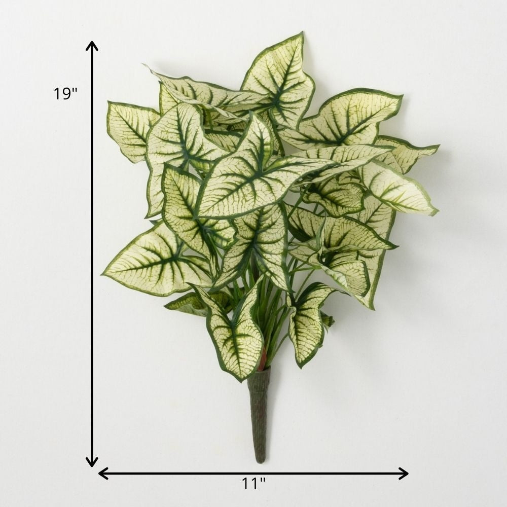 Sullivans Artificial Syngonium Variegated Leaf Bush 19"H Off-White - 11"L x 11"W x 19"H