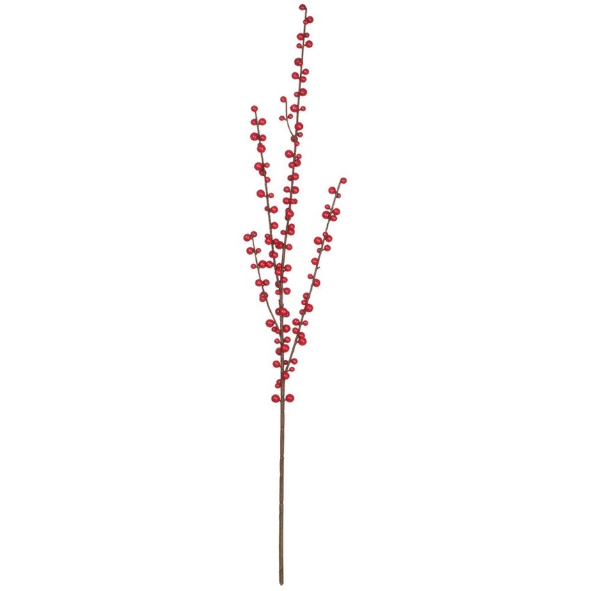 Sullivans Artificial Winterberry Spray 28"H Red Flowers - 28"H x 4"L x 4"W