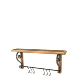 Sullivans Metal Scroll and Wood Wall Shelf