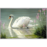 Summer Idyll - Mute Swan-WILGOE2746 Framed Print 23.75"x36.5" by Wilhelm Goebel