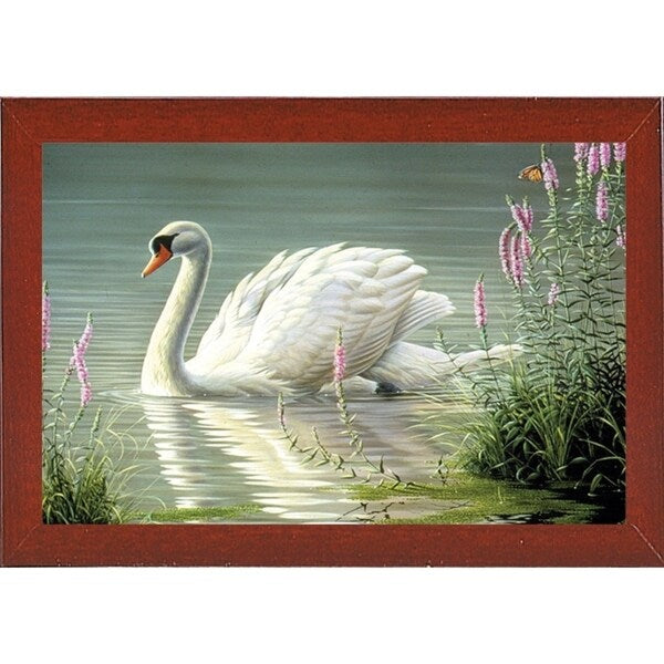 Summer Idyll - Mute Swan-WILGOE2746 Framed Print 23.75"x36.5" by Wilhelm Goebel