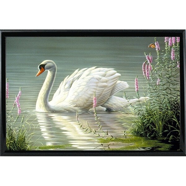 Summer Idyll - Mute Swan-WILGOE2746 Framed Print 23.75"x36.5" by Wilhelm Goebel