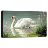 Summer Idyll - Mute Swan-WILGOE2746 Framed Print 23.75"x36.5" by Wilhelm Goebel