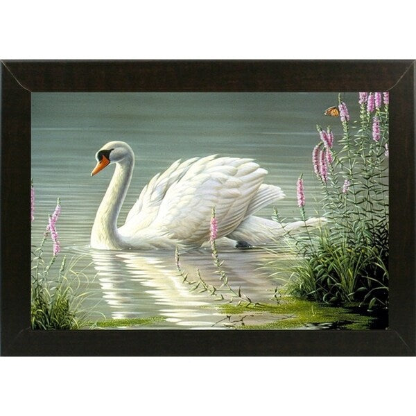 Summer Idyll - Mute Swan-WILGOE2746 Framed Print 23.75"x36.5" by Wilhelm Goebel