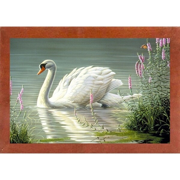 Summer Idyll - Mute Swan-WILGOE2746 Framed Print 23.75"x36.5" by Wilhelm Goebel