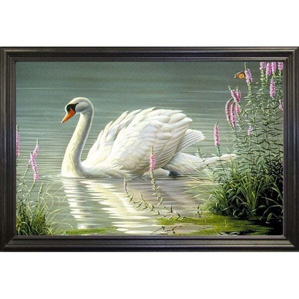 Summer Idyll - Mute Swan-WILGOE2746 Framed Print 23.75"x36.5" by Wilhelm Goebel
