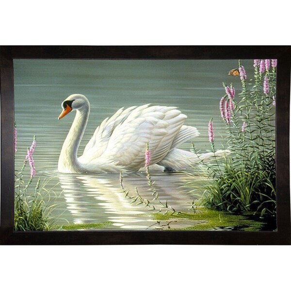 Summer Idyll - Mute Swan-WILGOE2746 Framed Print 23.75"x36.5" by Wilhelm Goebel