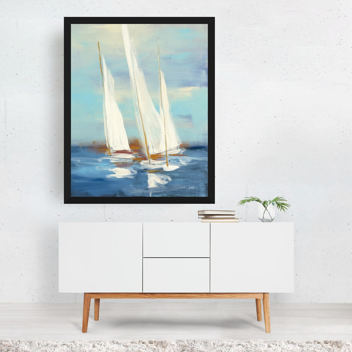 Summer Regatta III Illustrations Beach Boats Coastal Art Print/Poster