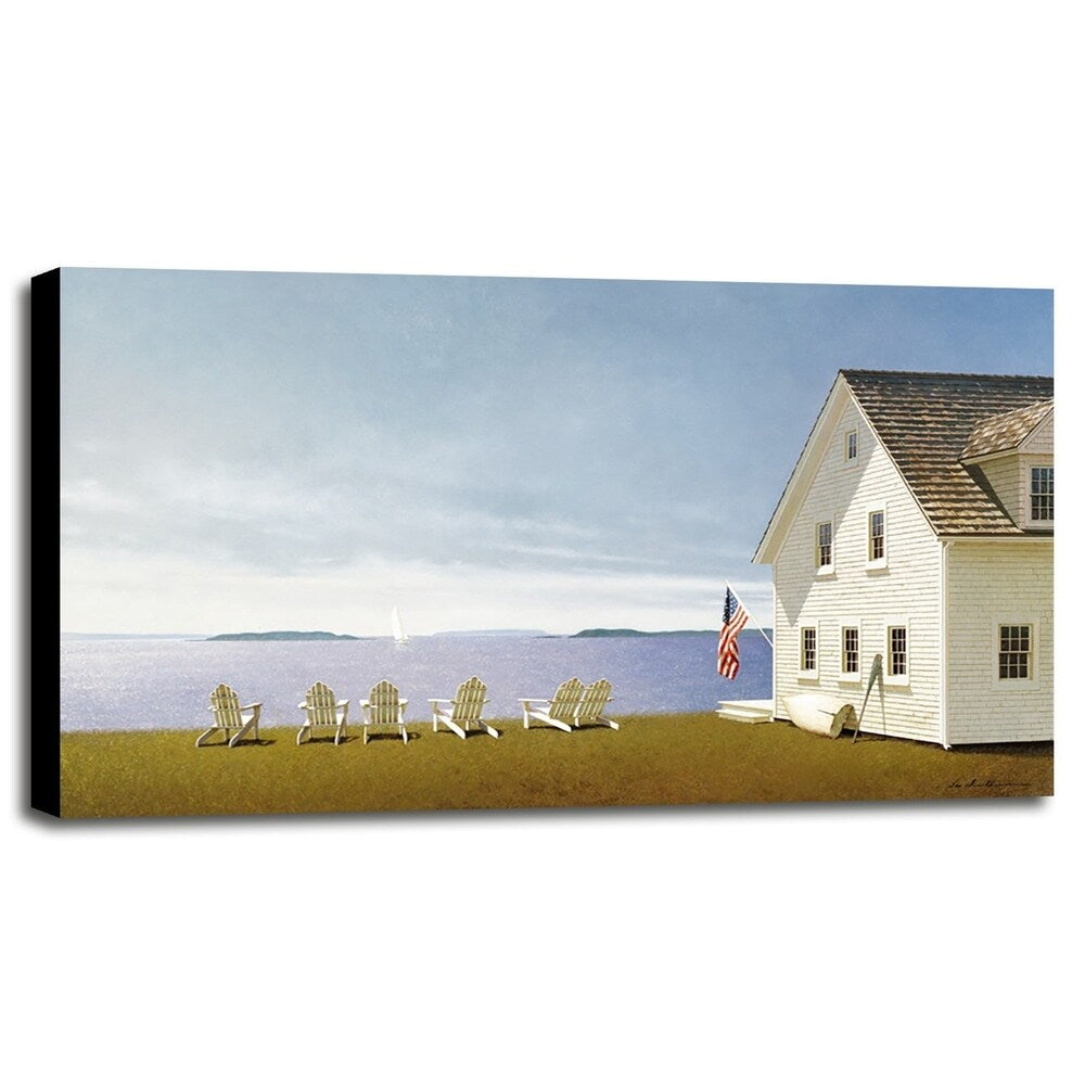 Summer Retreat-ZHELU49393 Framed Print 12"x20.25" by Zhen-Huan Lu