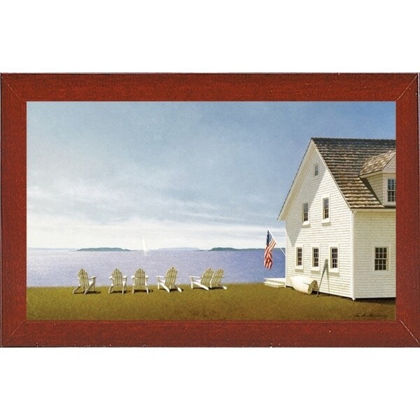 Summer Retreat-ZHELU49393 Framed Print 12"x20.25" by Zhen-Huan Lu