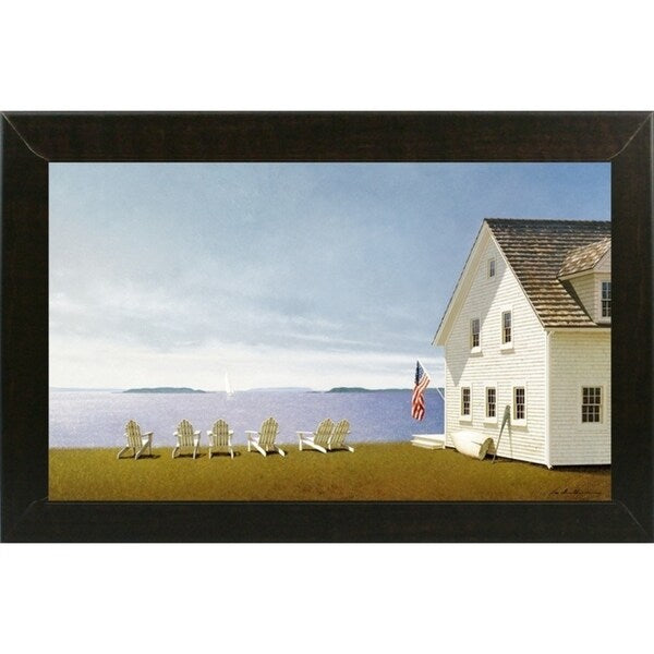 Summer Retreat-ZHELU49393 Framed Print 12"x20.25" by Zhen-Huan Lu