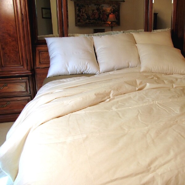 Summer Weight Organic Eco-Valley Wool Full-size Comforter - Ivory