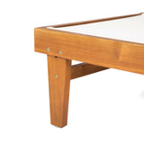 Christopher Knight Home Summerland Outdoor Acacia and Mesh Chaise Lounge