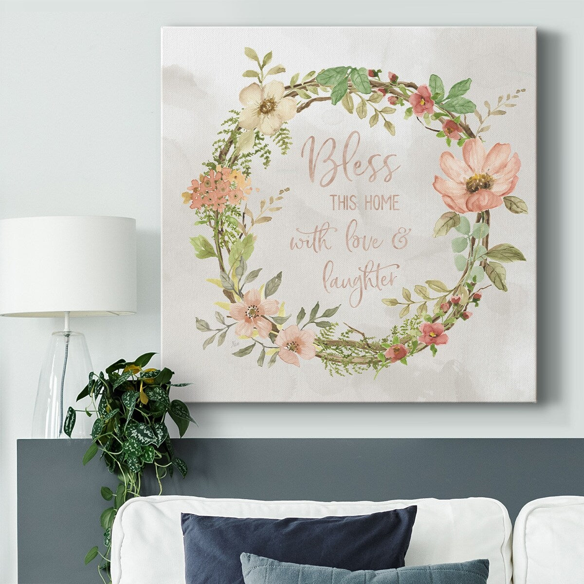 Summers Promise Wreath-Gallery Wrapped Canvas