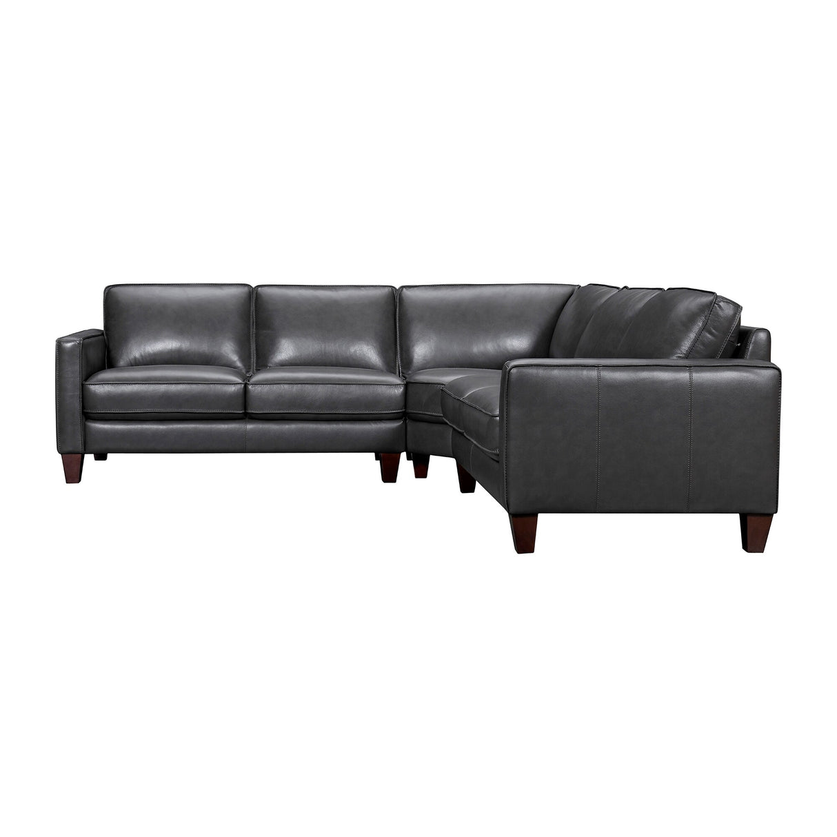 Summit Leather 3 Piece L-Shape Sectional Sofa by Armen Living