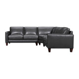 Summit Leather 3 Piece L-Shape Sectional Sofa by Armen Living