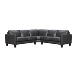 Summit Leather 3 Piece L-Shape Sectional Sofa by Armen Living