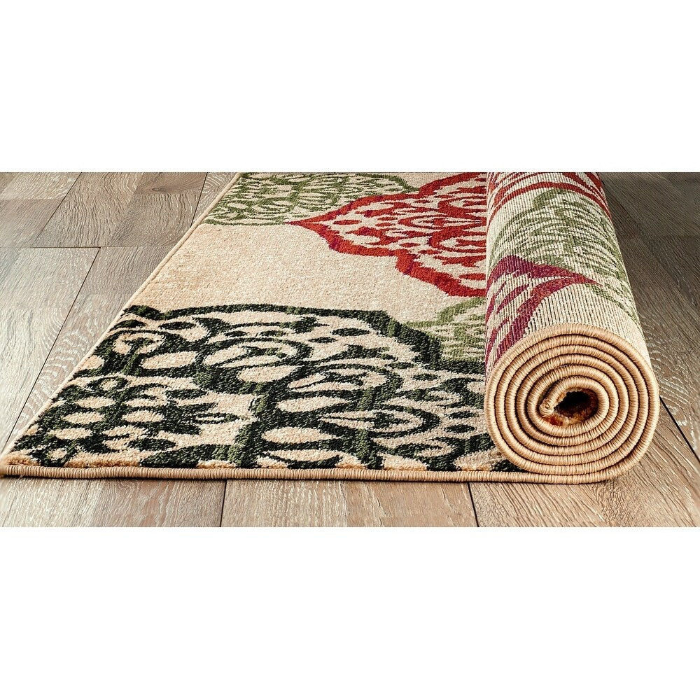 Summit Beige Ball Design Area Rug - 3'8" x 5'