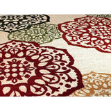 Summit Beige Ball Design Area Rug - 3'8" x 5'