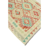 Sun Faded Flatweave Muqsit Red/Ivory Rug - 3'4" x 5'0"