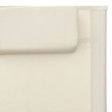 Sun Lounger Textilene Cream and Gray