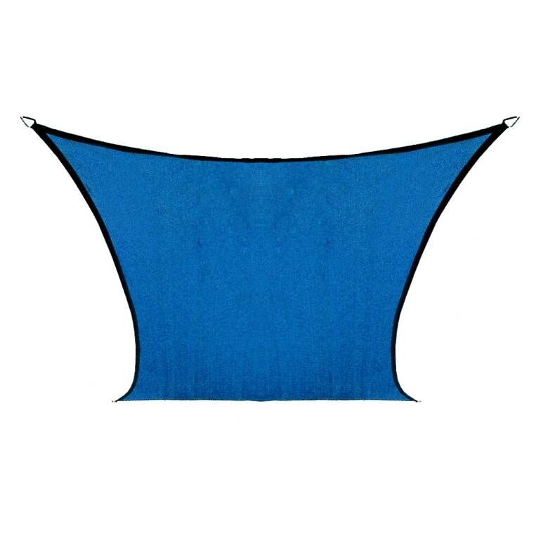 Boen Square Sun Shade Sail Canopy Awning UV Block for Outdoor Patio Garden and Backyard - Blue - 16'x16'