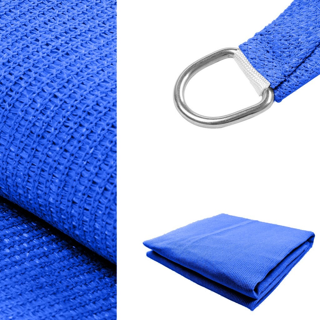 Boen Square Sun Shade Sail Canopy Awning UV Block for Outdoor Patio Garden and Backyard - Blue - 16'x16'