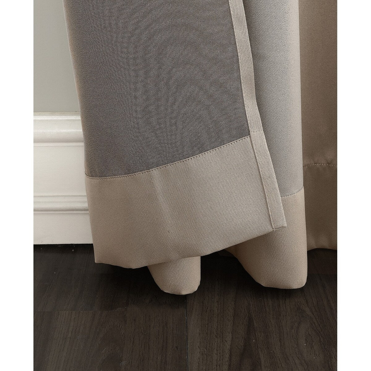 Sun Zero Barrow Energy Efficient Grommet Curtain Panel 54" x 63" Stone - Beige - 54" X 63"