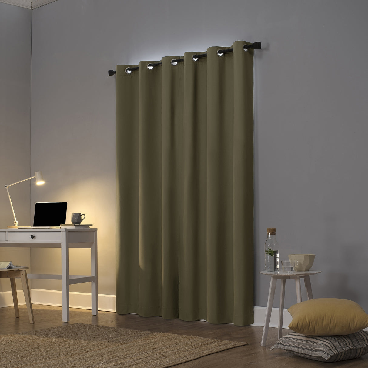 Sun Zero Cyrus Thermal Total Blackout Grommet Curtain Panel, Single Panel