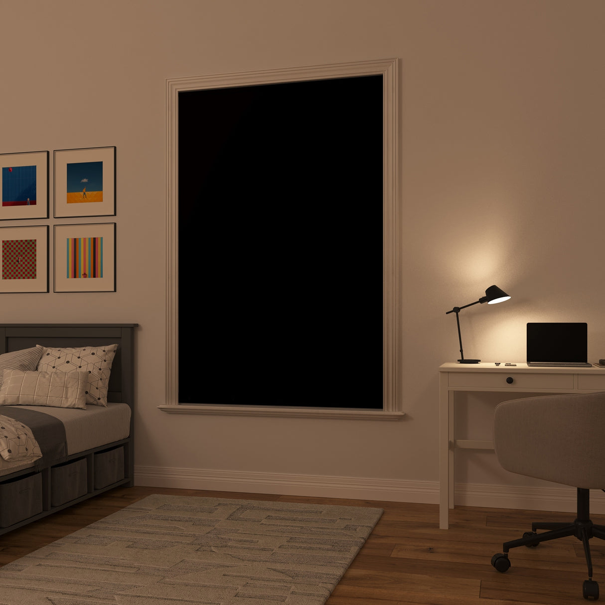 Sun Zero Lights Out Portable Travel Total Blackout Rod Pocket Curtain Panel, Single Panel
