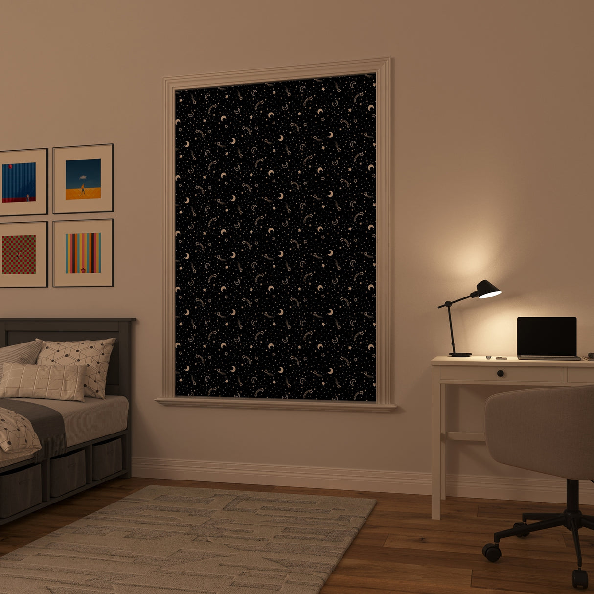 Sun Zero Lights Out Portable Travel Total Blackout Rod Pocket Curtain Panel, Single Panel