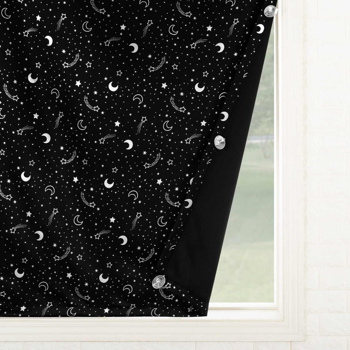 Sun Zero Lights Out Portable Travel Total Blackout Rod Pocket Curtain Panel, Single Panel