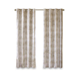 SunSmart Alastair Ivory Printed Jacquard Total Blackout Single Curtain Panel