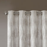 SunSmart Alastair Ivory Printed Jacquard Total Blackout Single Curtain Panel