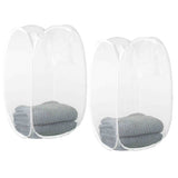 Sunbeam Nylon Mesh Pop-up Laundry Hamper with Carry Handles (Set of 2)