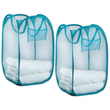 Sunbeam Nylon Mesh Pop-up Laundry Hamper with Carry Handles (Set of 2)