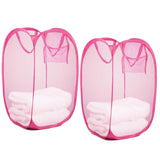 Sunbeam Nylon Mesh Pop-up Laundry Hamper with Carry Handles (Set of 2)