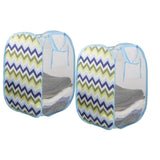 Sunbeam Nylon Mesh Pop-up Laundry Hamper with Carry Handles (Set of 2)